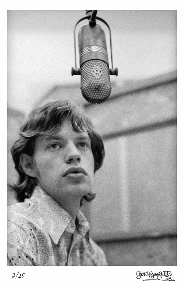 Mick Jagger at RCA Studios, Hollywood, 1965 — Signed Limited Edition Print - Gered Mankowitz