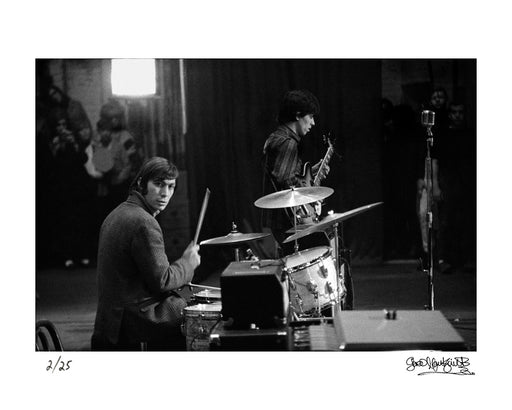 Charlie Watts on stage in the USA, 1965 — Limited Edition Print