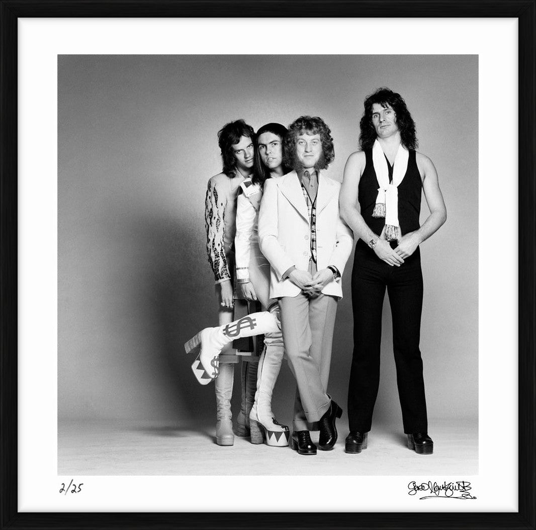 English rock band Slade photographed in London, 1975 by Gered Mankowitz – Limited Edition Print.