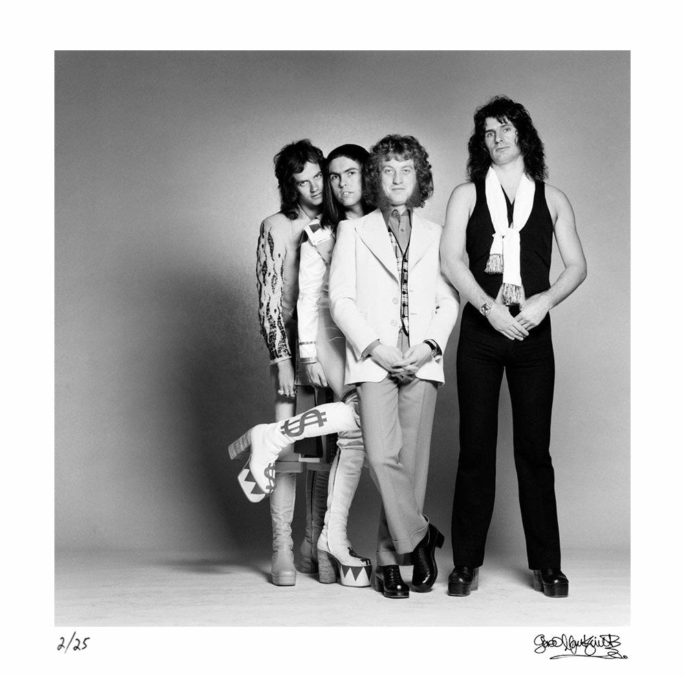 English rock band Slade photographed in London, 1975 by Gered Mankowitz – Limited Edition Print.