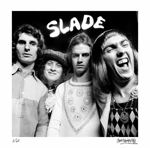 English rock band Slade photographed in London, 1973 — Signed Limited Edition Print - Gered Mankowitz