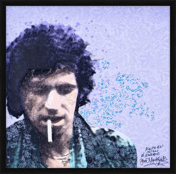 Keith Richards from the Knabe & Mankowitz collaboration, 1982 — Limited Edition Print, framed - Gered Mankowitz