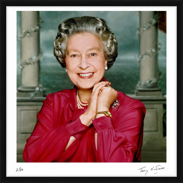 HM Queen Elizabeth II official portrait, 1992 — Limited Edition Print, framed - Terry O'Neill