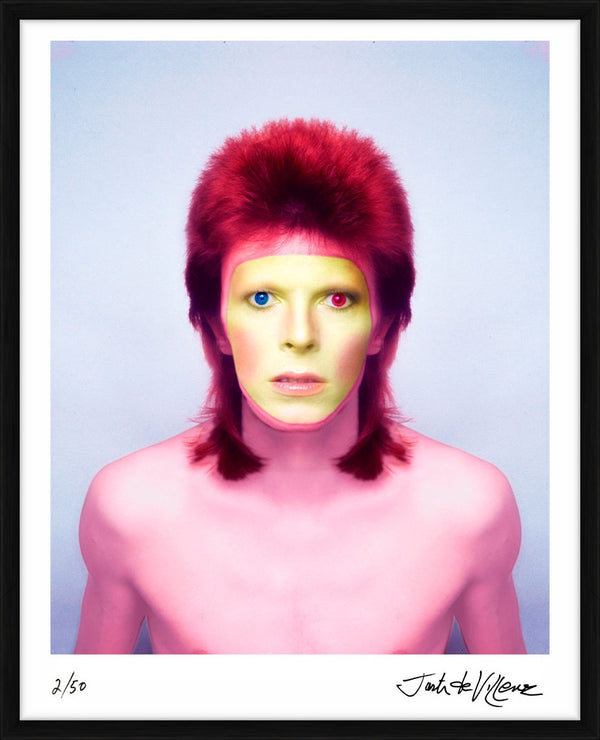 David Bowie Pin Ups portrait, 1973 — Limited Edition Print, framed - Justin de Villeneuve