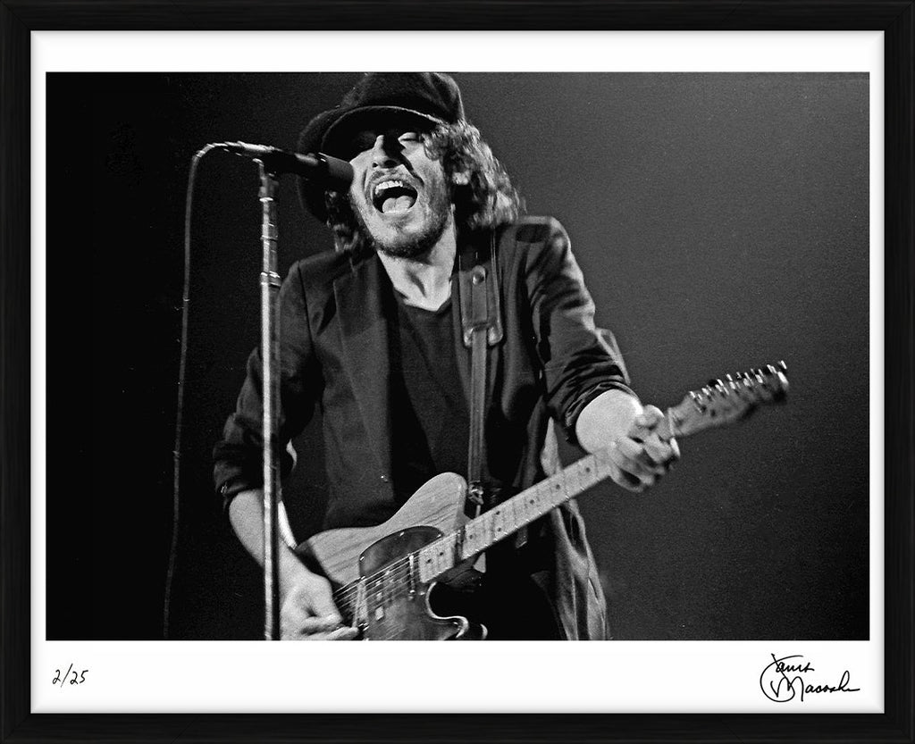 Bruce Springsteen performing in Cleveland, 1976 – Limited Edition Print by Janet Macoska – Limited Edition Print.