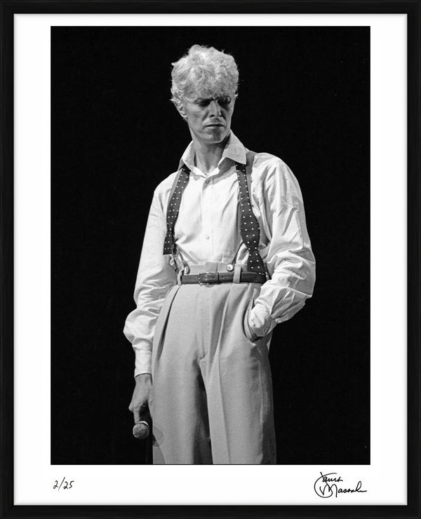 David Bowie at the Richfield Coliseum, 1983 — Limited Edition Print, framed - Janet Macoska