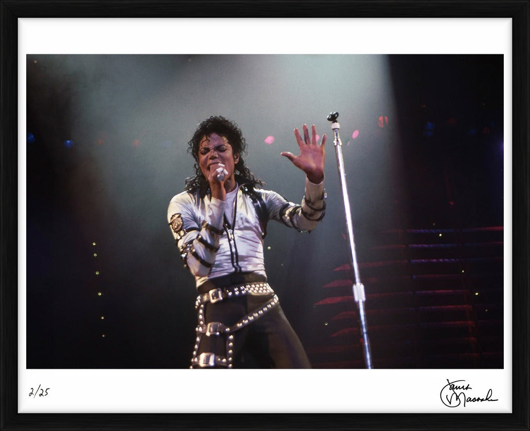 Michael Jackson at Richfield Coliseum, 1988 by Janet Macoska – Limited Edition Print.