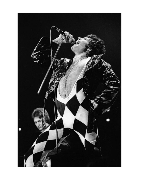 Freddie Mercury on stage at the Richfield Coliseum, 1977 — Limited Edition Print