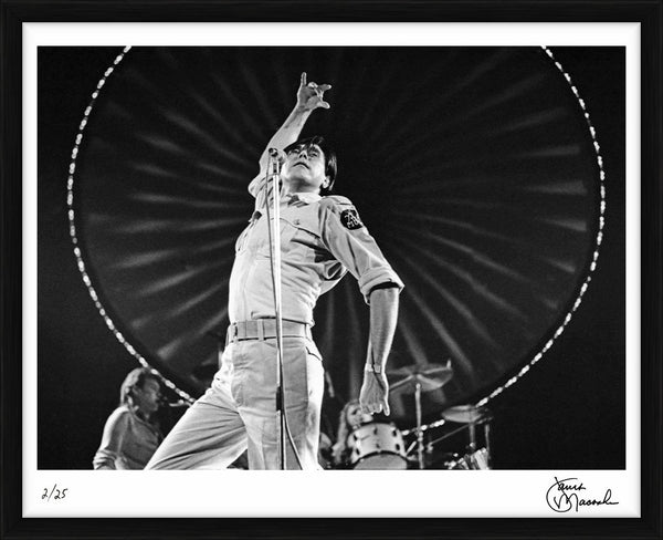Bryan Ferry at Cleveland Public Auditorium, 1975 — Limited Edition Print, framed - Janet Macoska