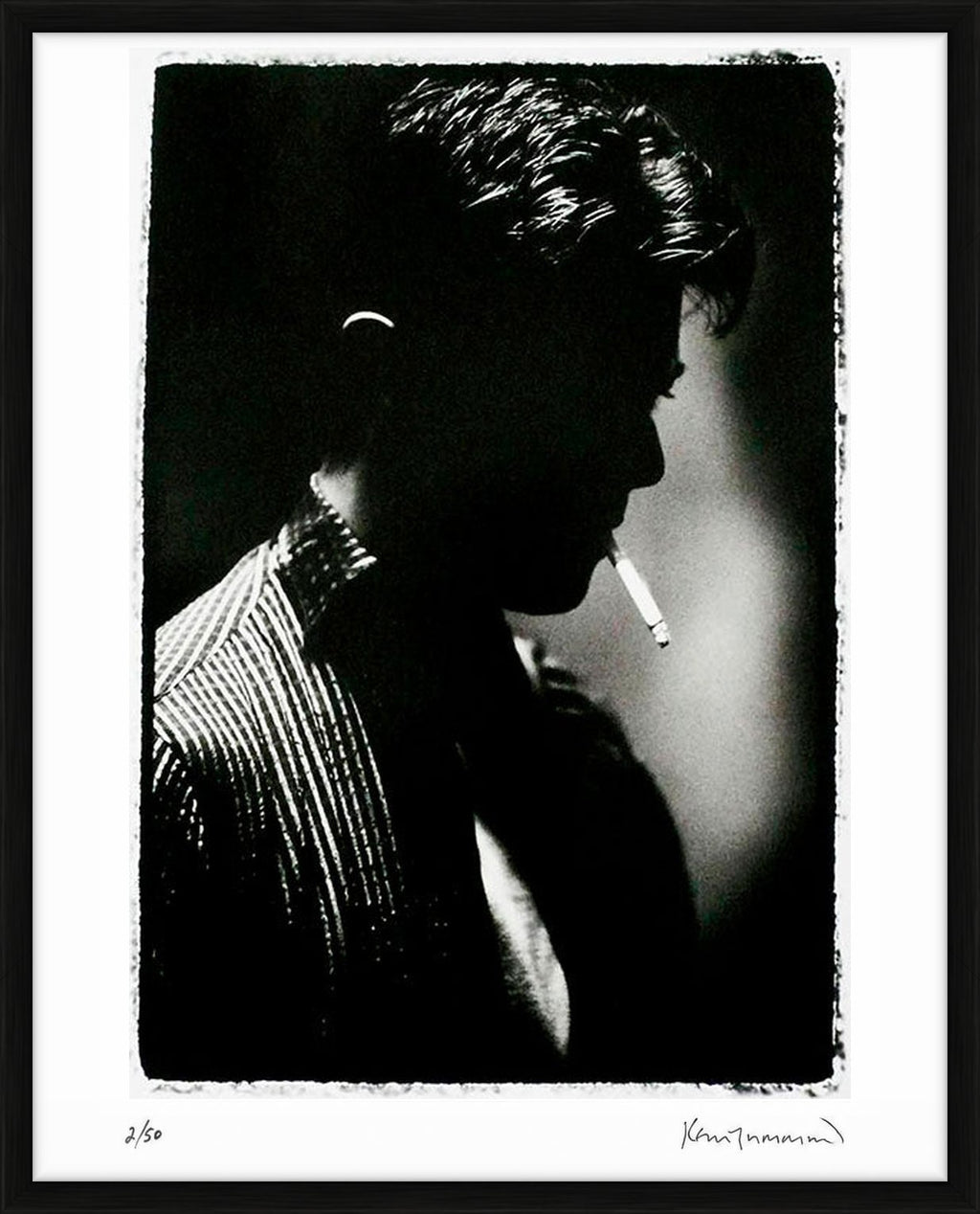 Time Takes a Cigarette - Bowie in Dublin, 1991 – Limited Edition Print by Kevin Cummins – Limited Edition Print.