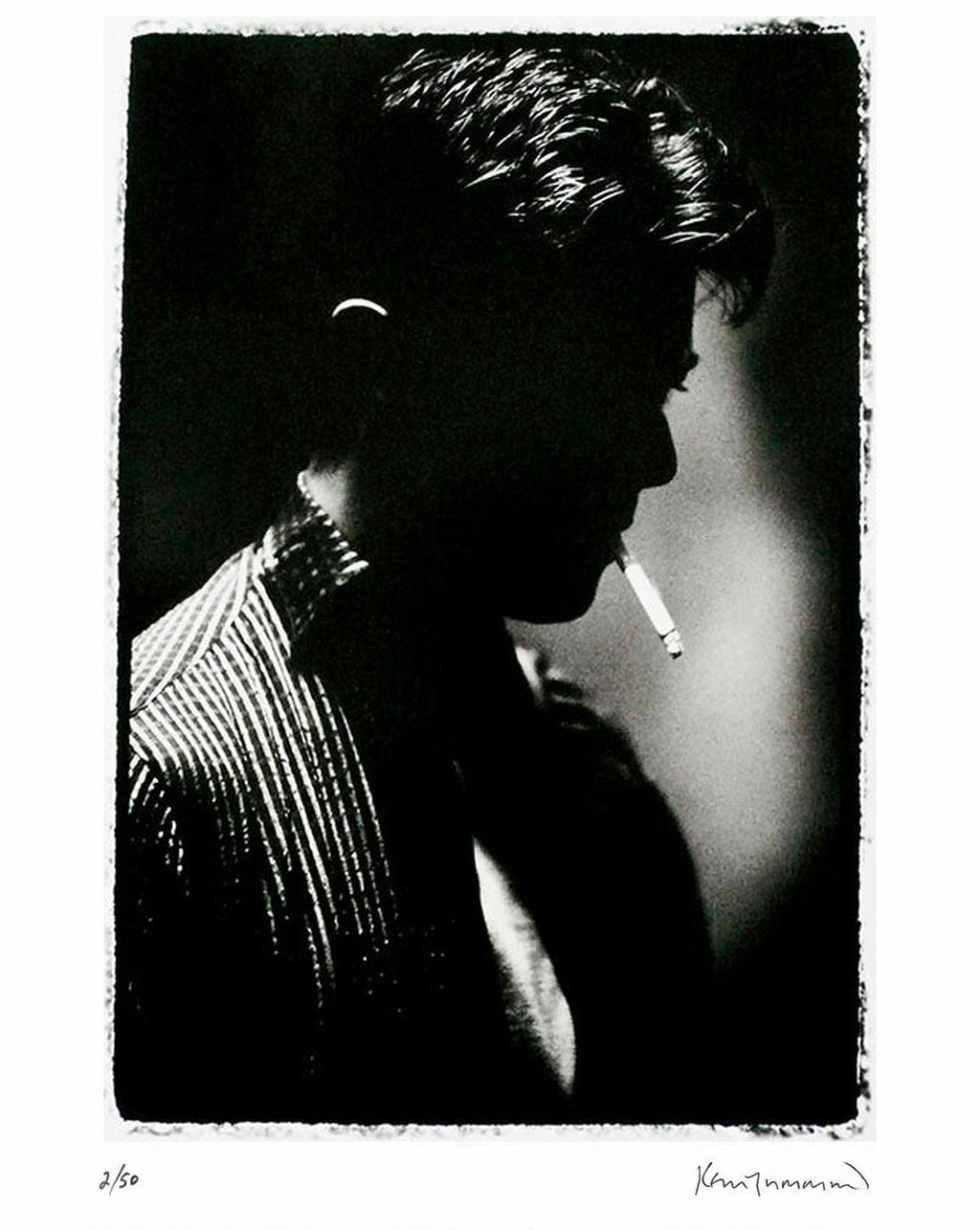 Time Takes a Cigarette - Bowie in Dublin, 1991 – Limited Edition Print by Kevin Cummins – Limited Edition Print.