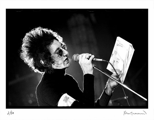 John Cooper-Clarke at Elizabethan Hall, 1977 — Signed Limited Edition Print - Kevin Cummins