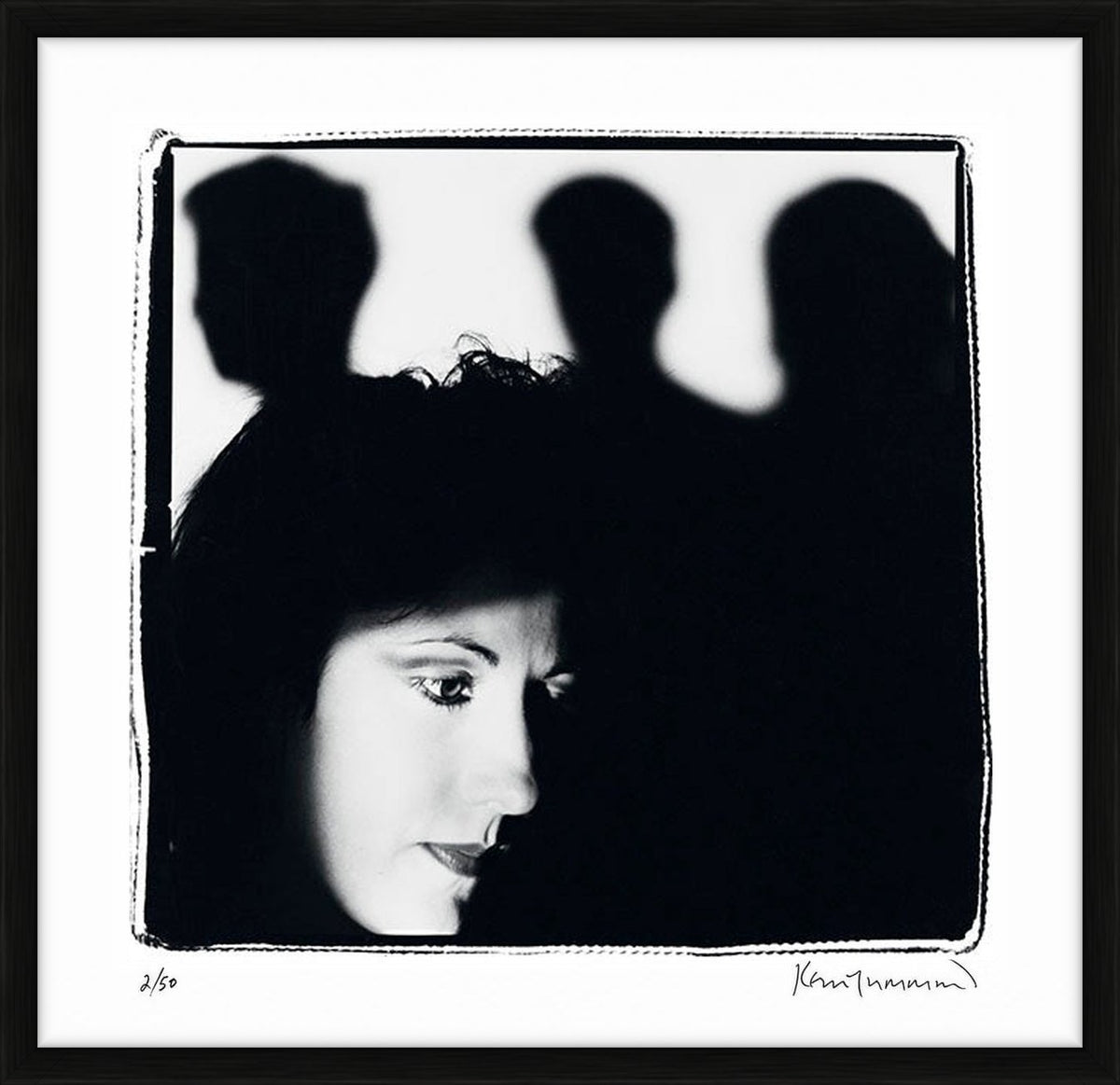 Gillian Gilbert with the band in shadow, 1985 by Kevin Cummins – Limited Edition Print.