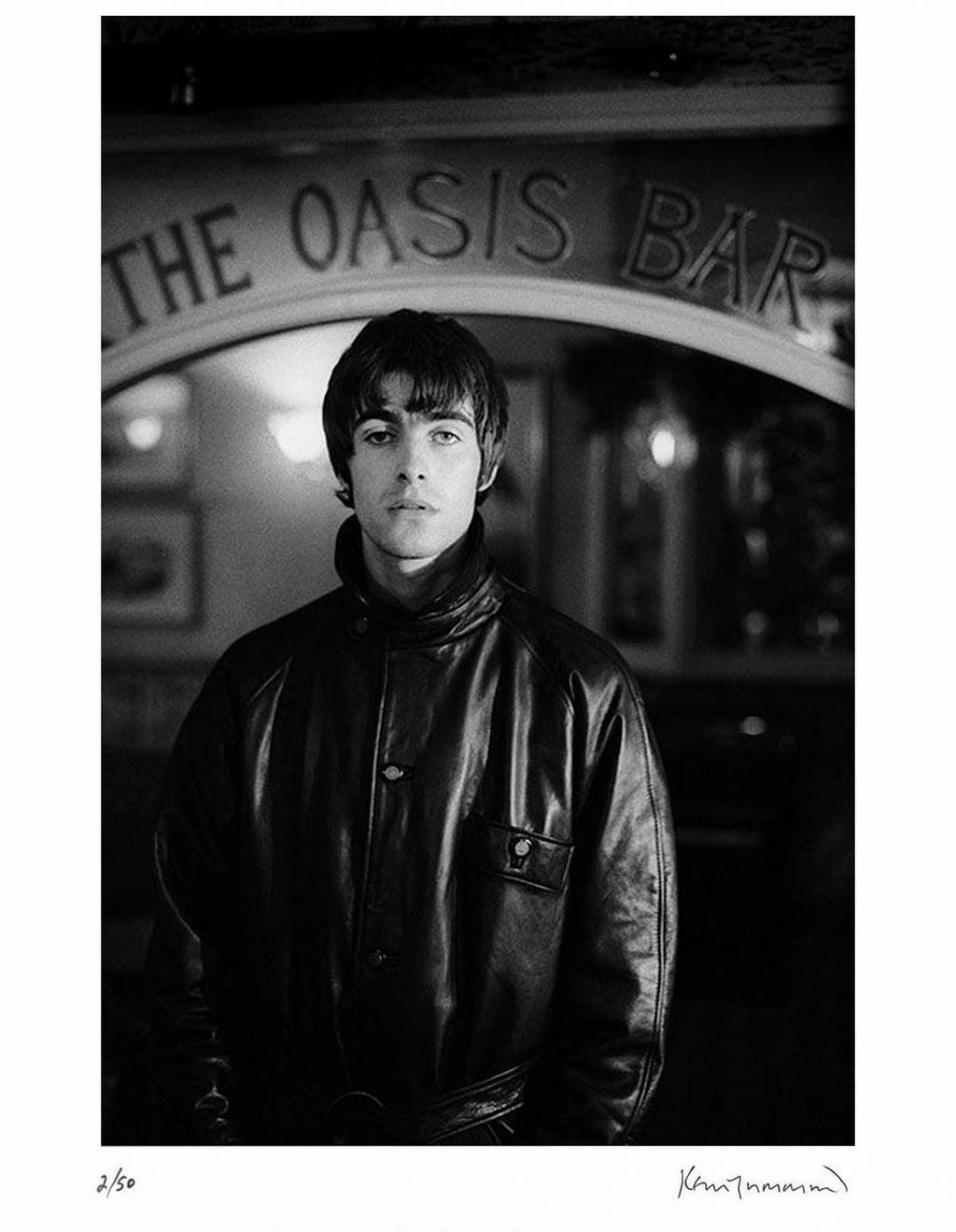 Liam Gallagher at The King's Hotel, 1994 – Limited Edition Print by Kevin Cummins – Limited Edition Print.