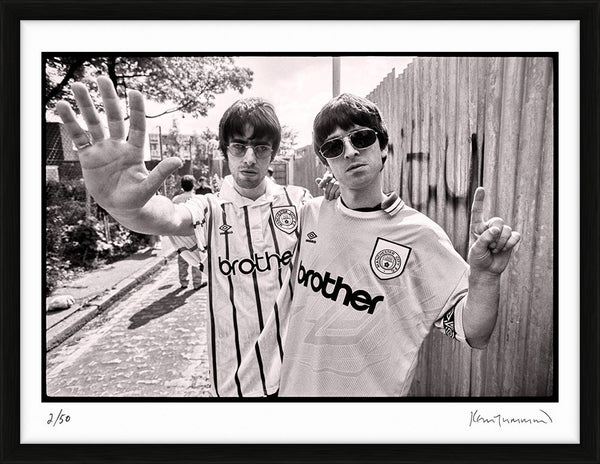 Liam and Noel Gallagher of Oasis, London, 1994 — Limited Edition Print, framed - Kevin Cummins