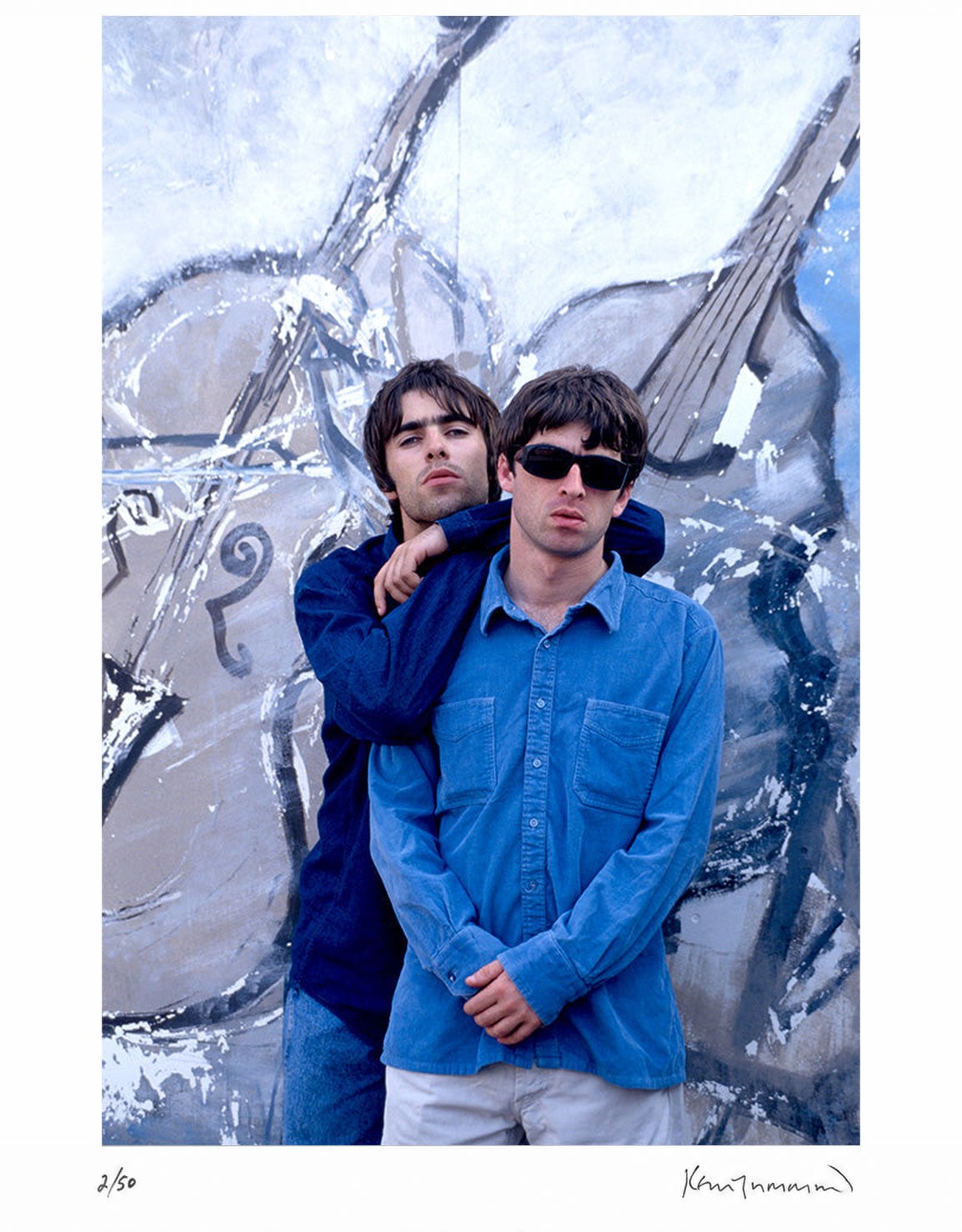 Liam and Noel Gallagher of Oasis, 1994 by Kevin Cummins – Limited Edition Print.