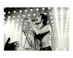 Freddie Mercury performing at the Manchester Apollo, 1979 - Limited Edition Print by Kevin Cummins – Limited Edition Print.