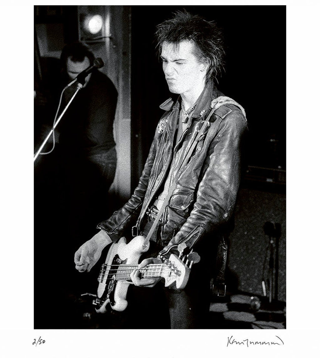 Buy Sid Vicious Performing at Ivanhoes, 1977 – Limited Edition Print in USA by Kevin Cummins – Limited Edition Print.