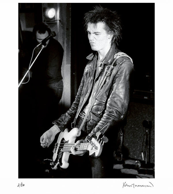 Sid Vicious Performing at Ivanhoes, 1977 — Signed Limited Edition Print - Kevin Cummins