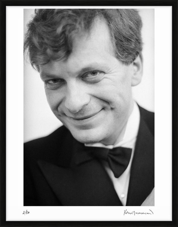 Tony Wilson at the Hacienda, 1983 — Limited Edition Print, framed - Kevin Cummins