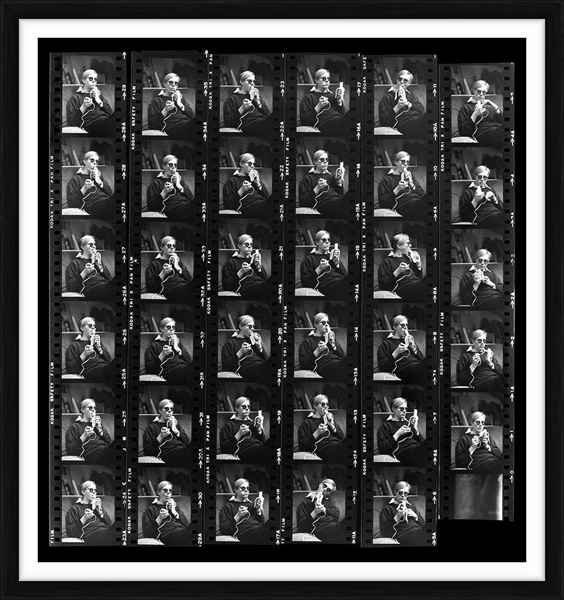 Andy Warhol Eating a Banana, Contact sheet, 1965 by Lawrence Fried – Limited Edition Print.
