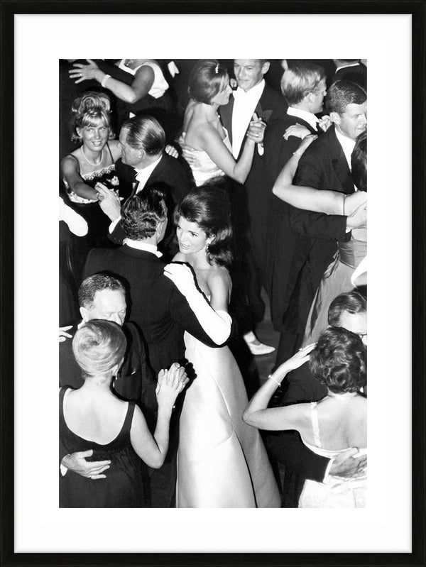 Jackie Kennedy at the Golden Trumpet Ball, 1965 — Limited Edition Print, framed - Lawrence Fried