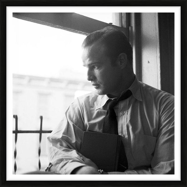 Marlon Brando posing for a feature, 1953 — Limited Edition Print, framed - Lawrence Fried
