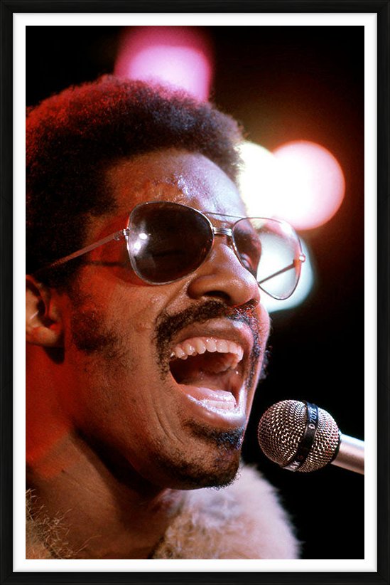 Stevie Wonder playing Madison Square Garden, 1974 — Limited Edition Print, framed - Lawrence Fried