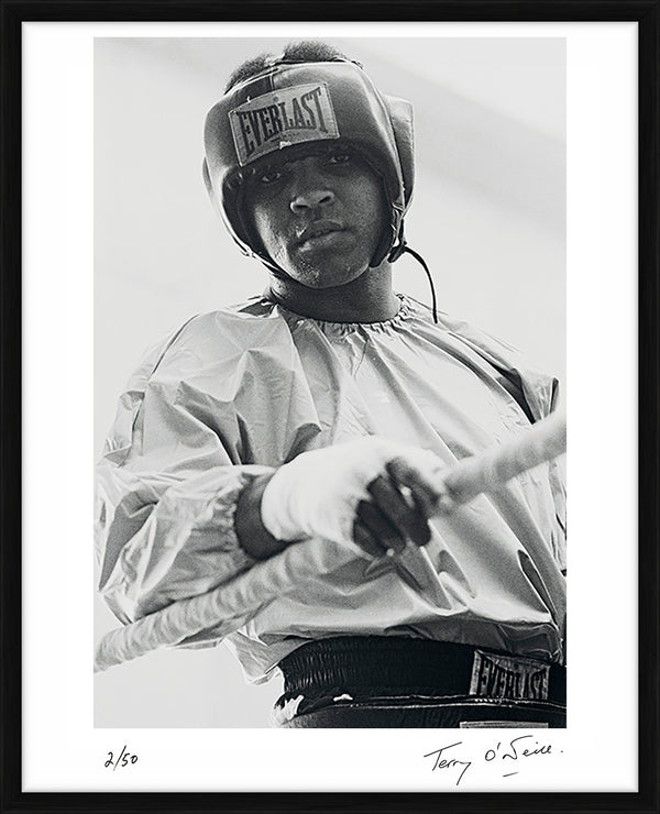 Muhammad Ali training in Ireland, 1972 — Limited Edition Print, framed - Terry O'Neill