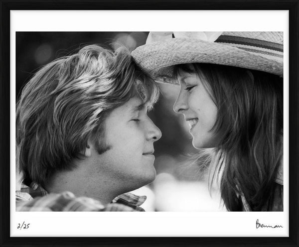 Jeff Bridges and Candy Clark, 1972 — Limited Edition Print, framed - Michael Brennan