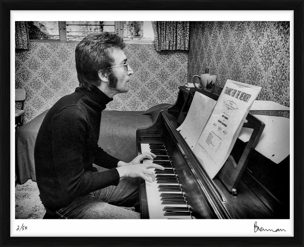 John Lennon playing the piano, 1973 - Limited Edition Print by Michael Brennan – Limited Edition Print.