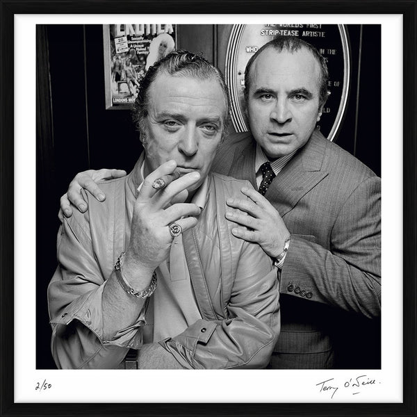 Michael Caine & Bob Hoskins for Mona Lisa, 1985 — Limited Edition Print, framed - Terry O'Neill