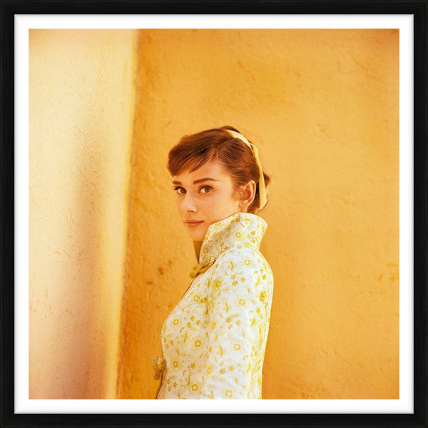 Audrey Hepburn in the Roman countryside, 1955 — Limited Edition Print, framed - Milton H. Greene