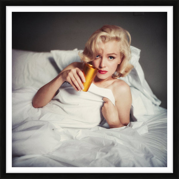 Marilyn Monroe laying in bed, 1953 — Limited Edition Print, framed - Milton H. Greene