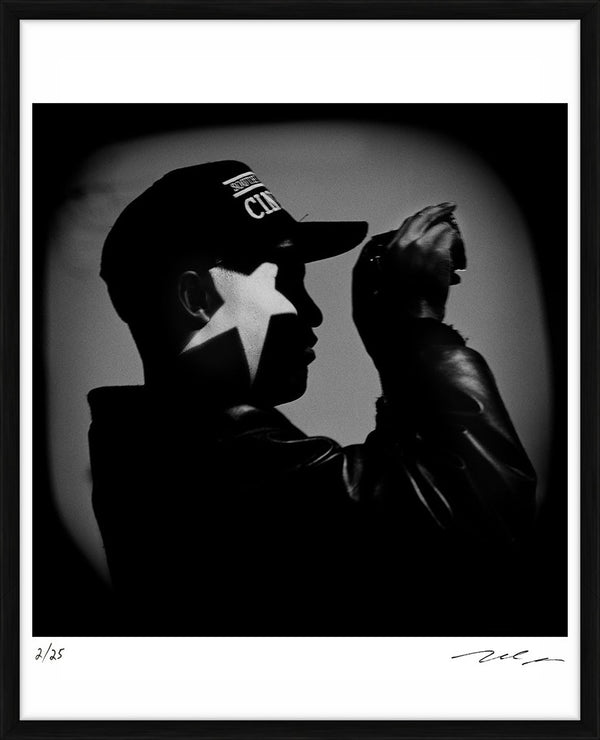 John Singleton at the Sony Lot, 1992 — Limited Edition Print, framed - Michael Grecco