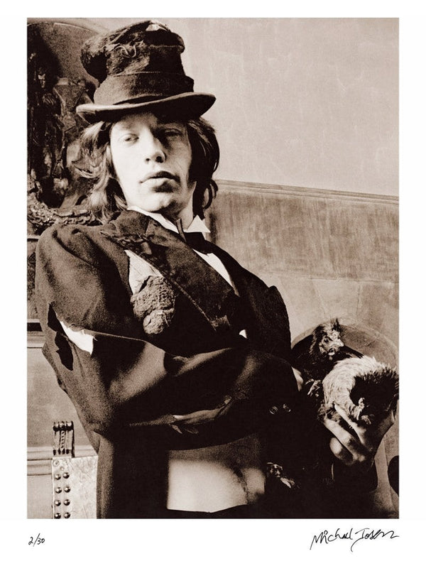 The Rolling Stones Beggar's Banquet: Mick Jagger with Chick, 1968 — Signed Limited Edition Print - Michael Joseph