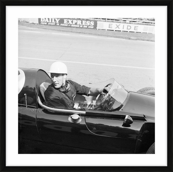Stirling Moss in his racecar, 1958 — Limited Edition Print, framed - Michael Ward