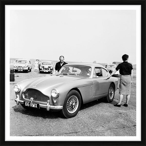 Stirling Moss at the Silverstone British Grand Prix, 1958 — Limited Edition Print, framed - Michael Ward
