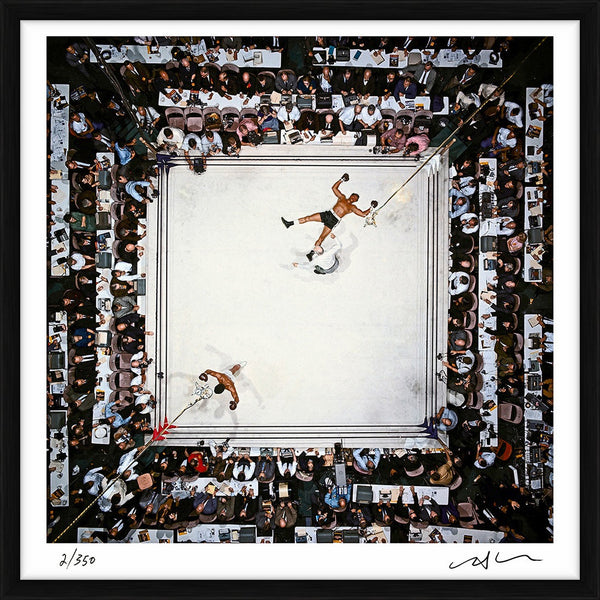 Muhammad Ali vs. Cleveland Williams overhead shot, 1966 — Limited Edition Print, framed - Neil Leifer
