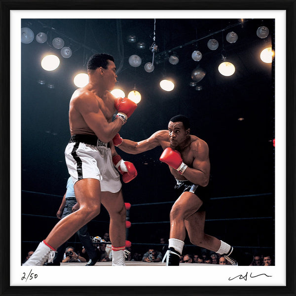 Muhammad Ali sparring with Sonny Liston, 1965 — Limited Edition Print, framed - Neil Leifer
