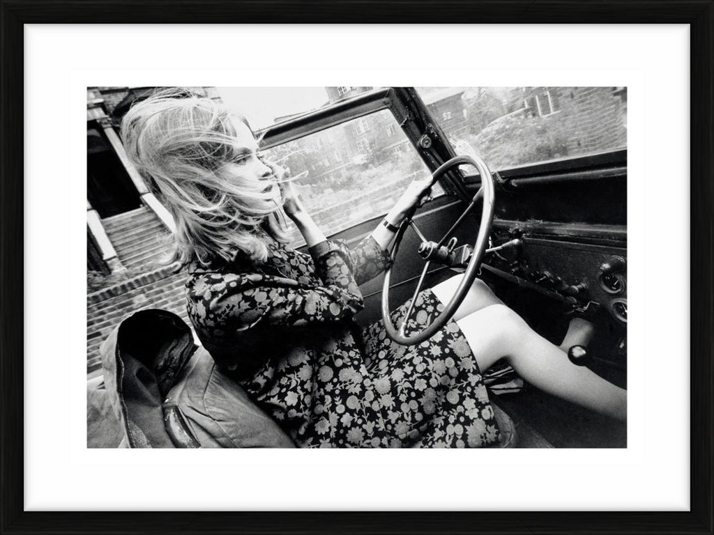 Celia Hammond behind the wheel, 1964 - Limited Edition Print by Norman Parkinson – Limited Edition Print.