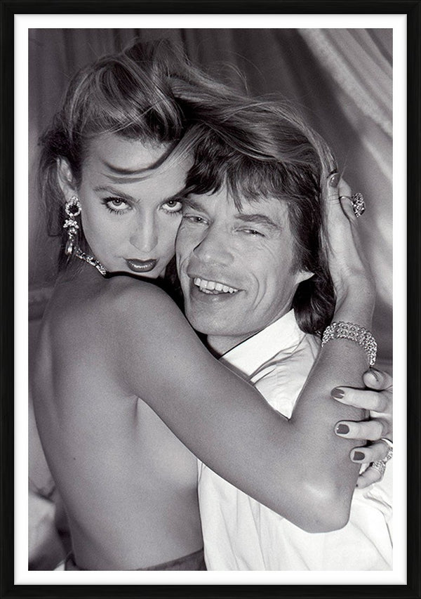 Jerry Hall and Mick Jagger in London, 1981 — Limited Edition Print, framed - Norman Parkinson