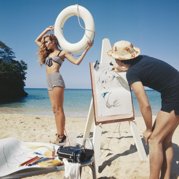 Antonio Lopez draws Jerry Hall, 1975 — Limited Edition Print