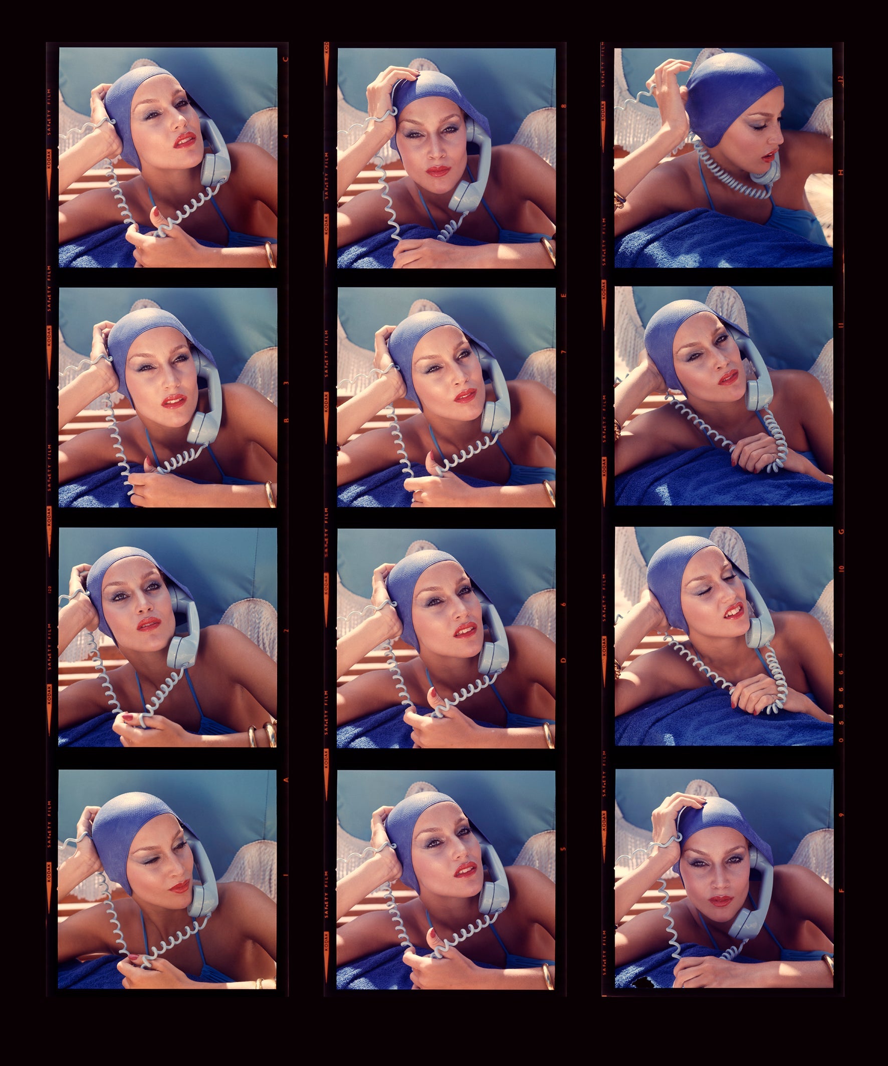 Jerry Hall in Jamaica – Contact Sheet, 1975