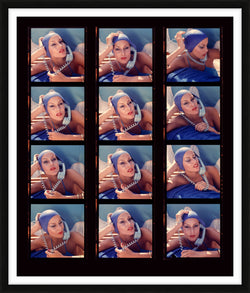 Jerry Hall in Jamaica - Contact Sheet, 1975 by Norman Parkinson – Limited Edition Print.