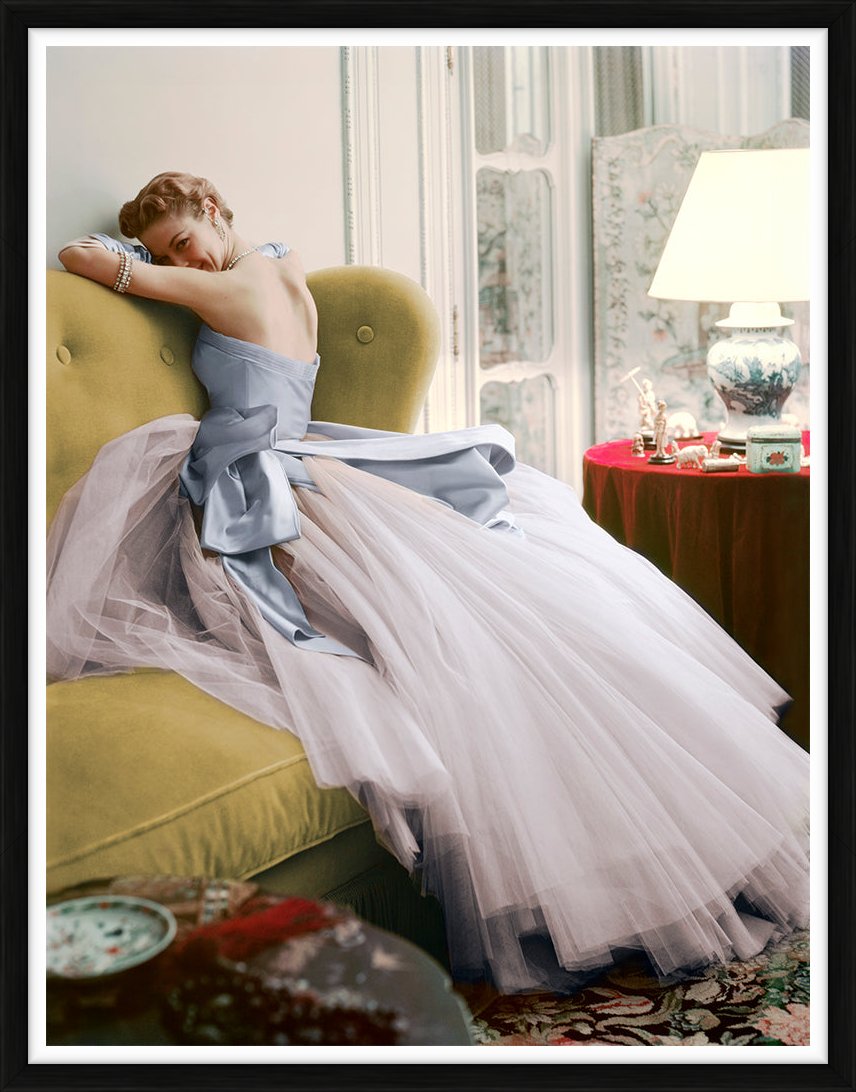 Jean Patchett wearing Jean Dessès, 1950 - Limited Edition Print by Norman Parkinson – Limited Edition Print.