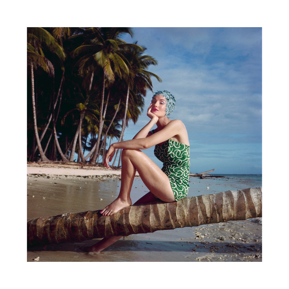 Wenda Parkinson on a beach in Tobago, Vogue, 1956 — Limited Edition Print