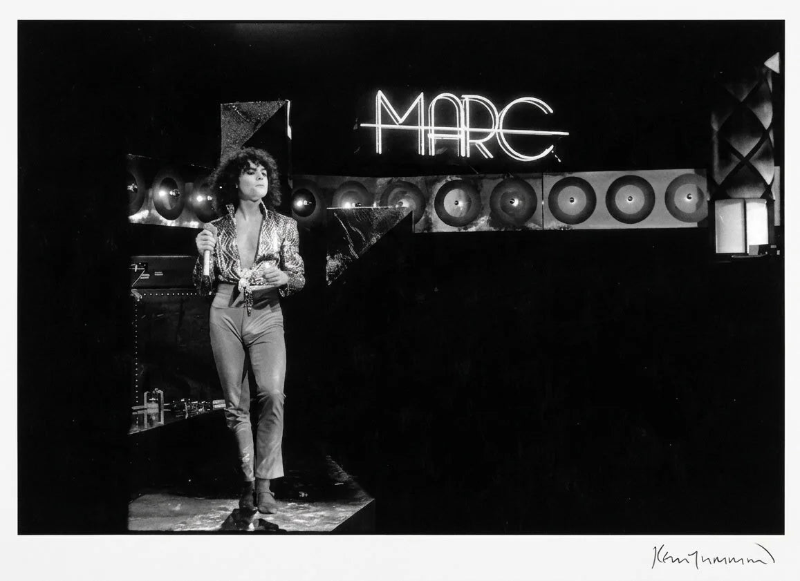 Marc Bolan on Set, 1977 — Open Edition Print
