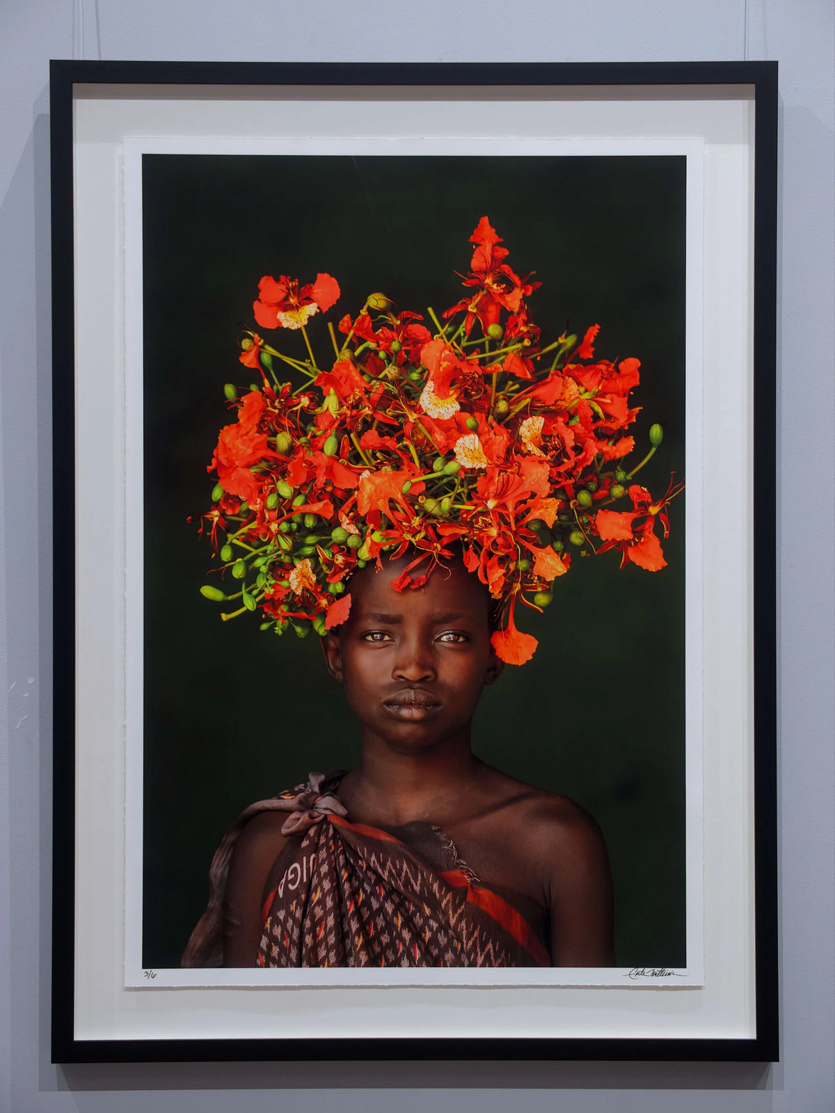 Wild Flowers in My Hair - Omo Valley, Ethiopia, 2023 by Cristina Mittermeier – Limited Edition Print.