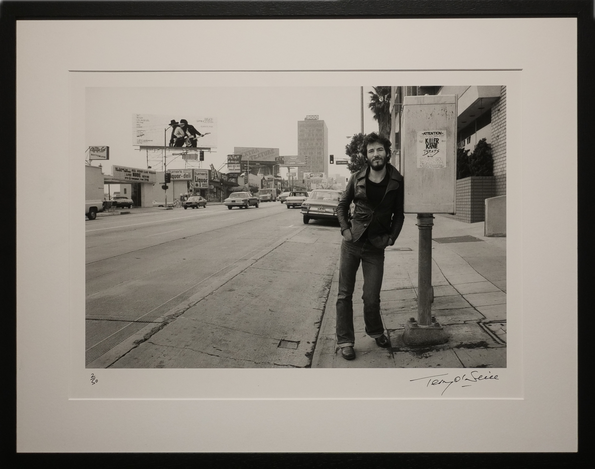 Bruce Springsteen on the Sunset Strip, 1975 by Terry O'Neill – Limited Edition Print.